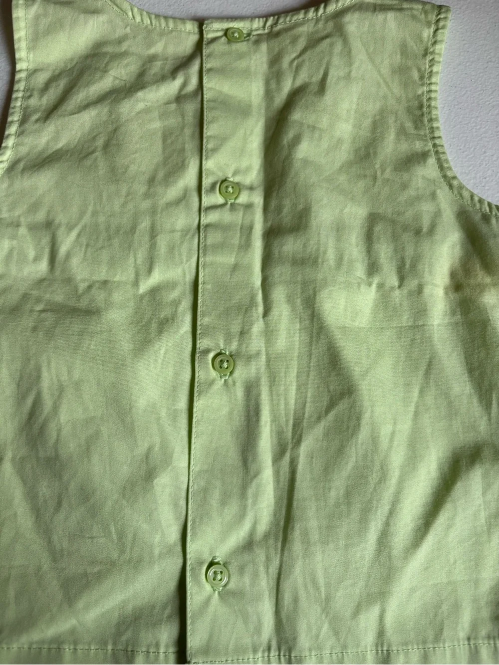 Carter's “Cute Denim Collection” Pale Green Embroidered Baby Tank Top